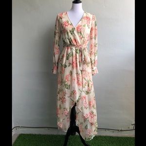 MISS AVENUE High-Low Floral Dress
